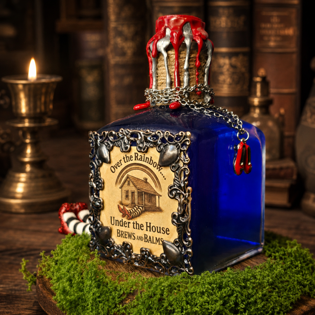 Handmade Over the Rainbow...Under the House Color Changing Potion Bottle Prop