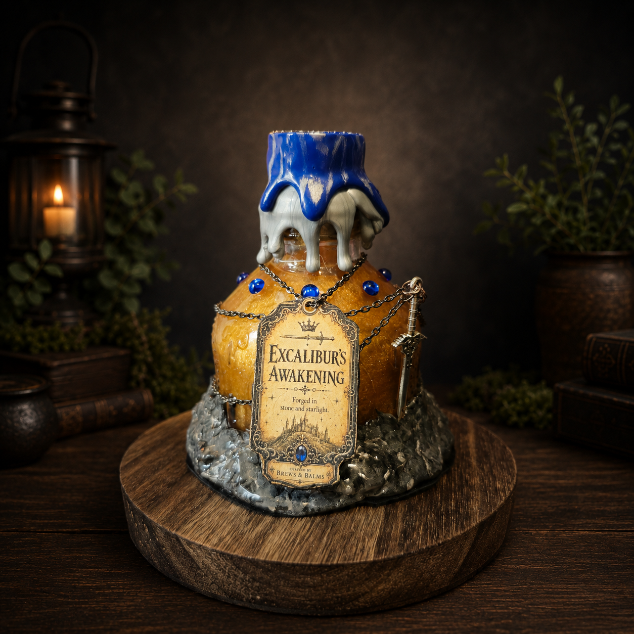 Handmade Excalibur’s Awakening A Color Changing Fantasy Potion Bottle Prop
