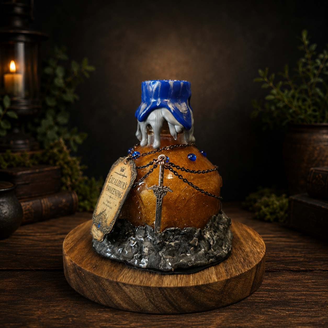 Handmade Excalibur’s Awakening A Color Changing Fantasy Potion Bottle Prop