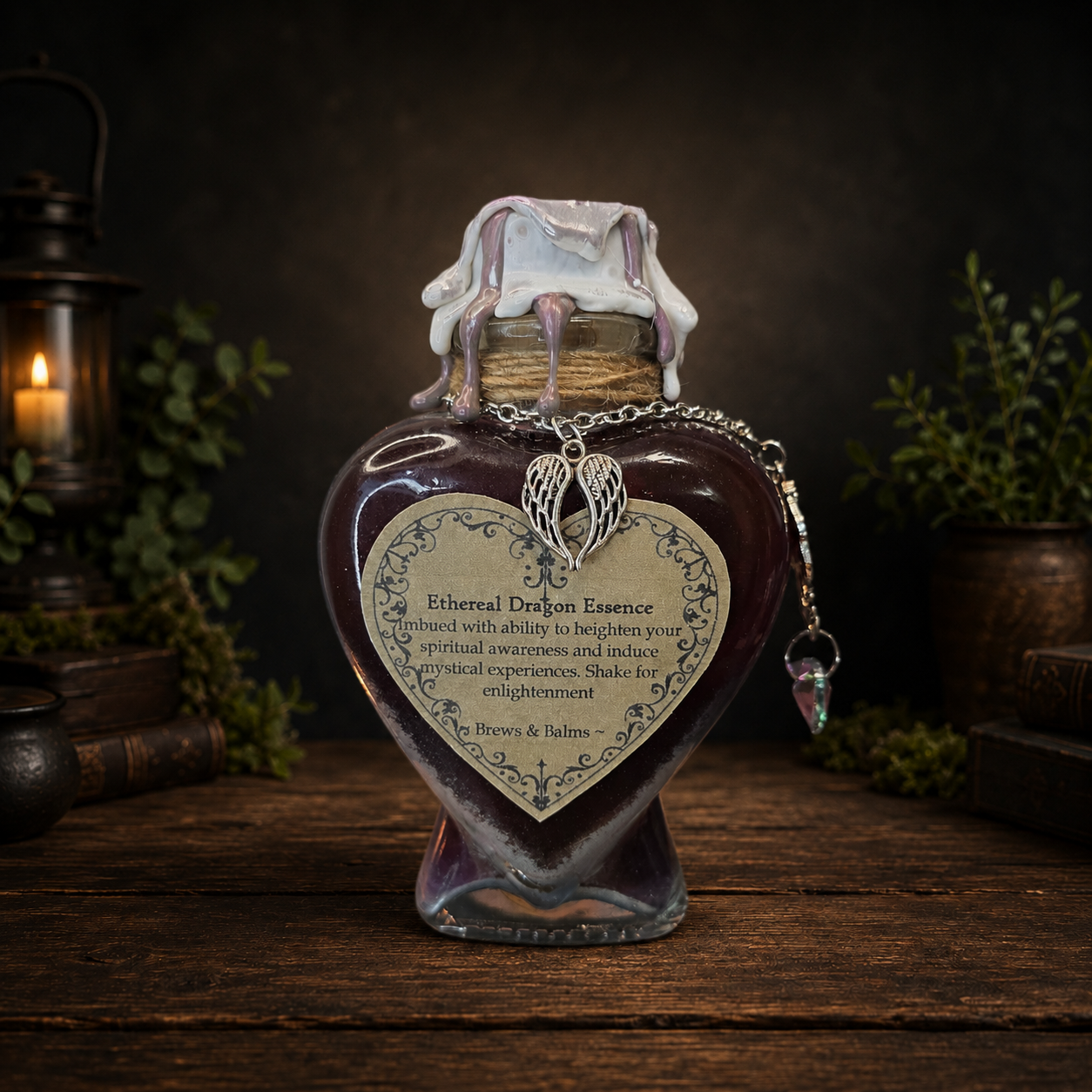 Handmade Ethereal Dragon Essence, A Color Changing Potion Bottle Prop