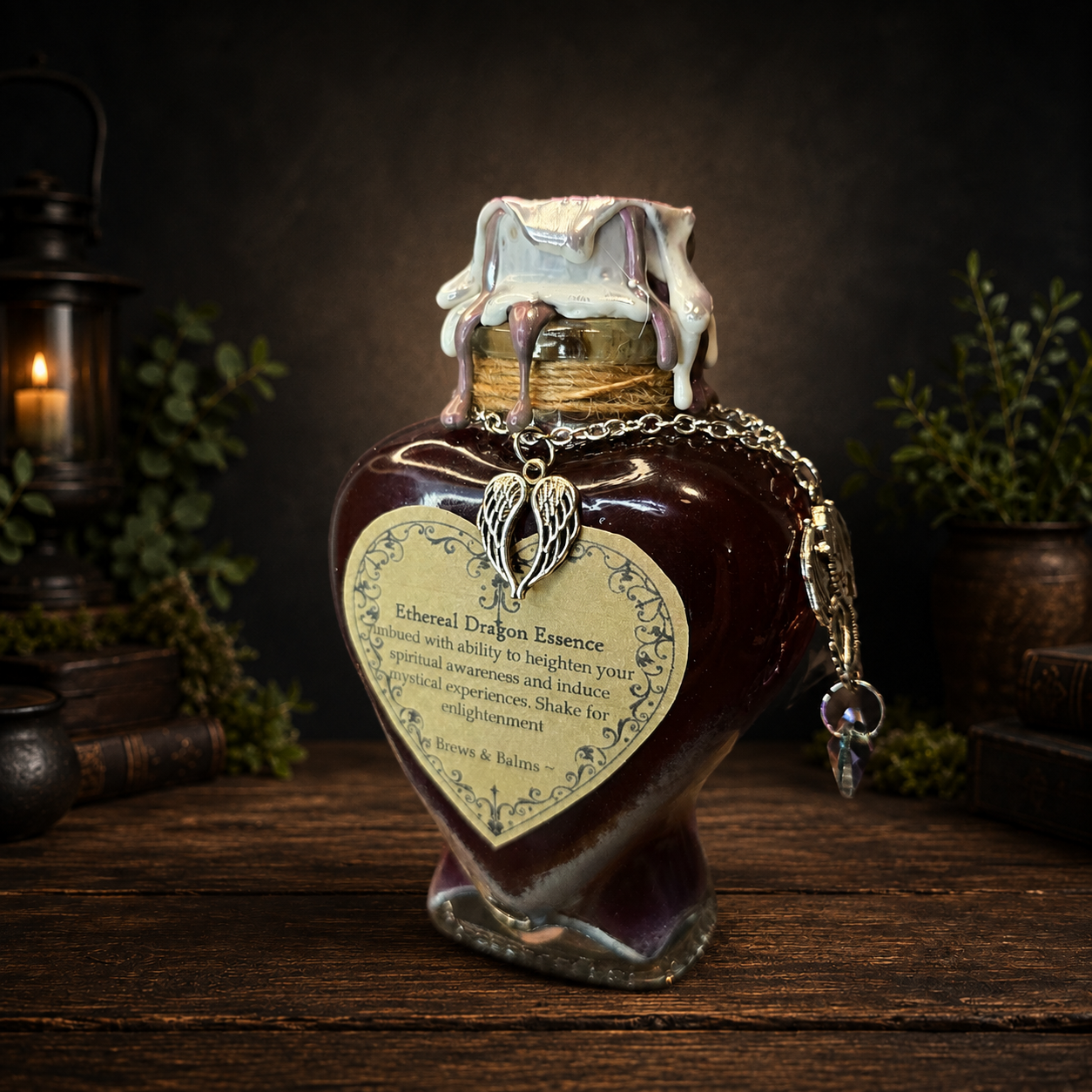 Handmade Ethereal Dragon Essence, A Color Changing Potion Bottle Prop