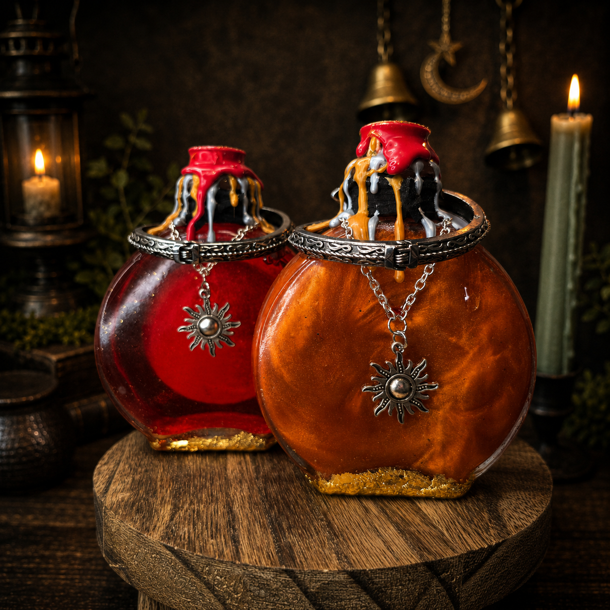 Handmade Potion of Heroism Bottle – Color Changing Fantasy Decor – Courage Under Fire Legendary