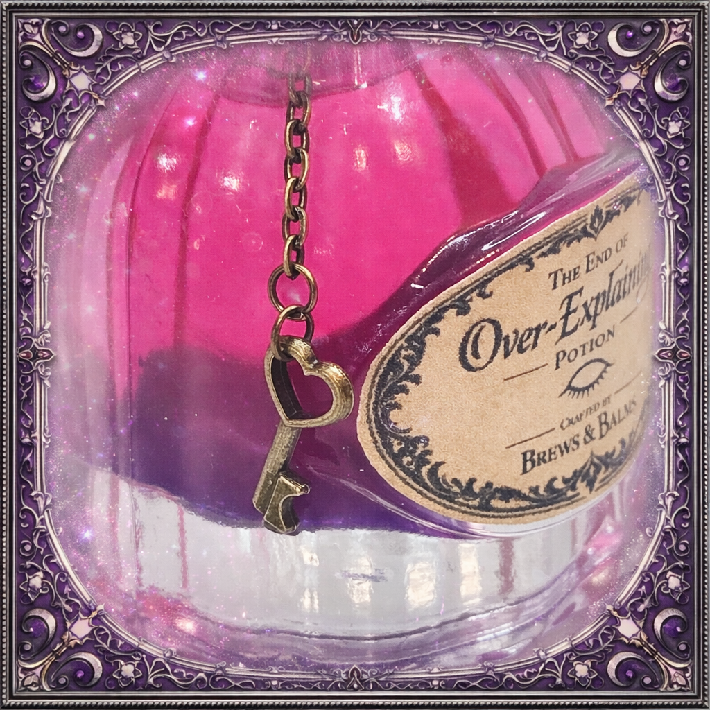 The End of Over-Explaining – Color-Changing Decorative Potion Glass Bottle - Pink to Purple