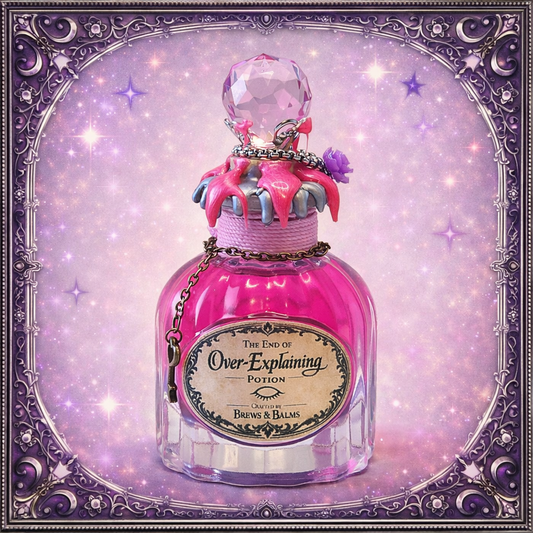 The End of Over-Explaining – Color-Changing Decorative Potion Glass Bottle | Pink to Purple