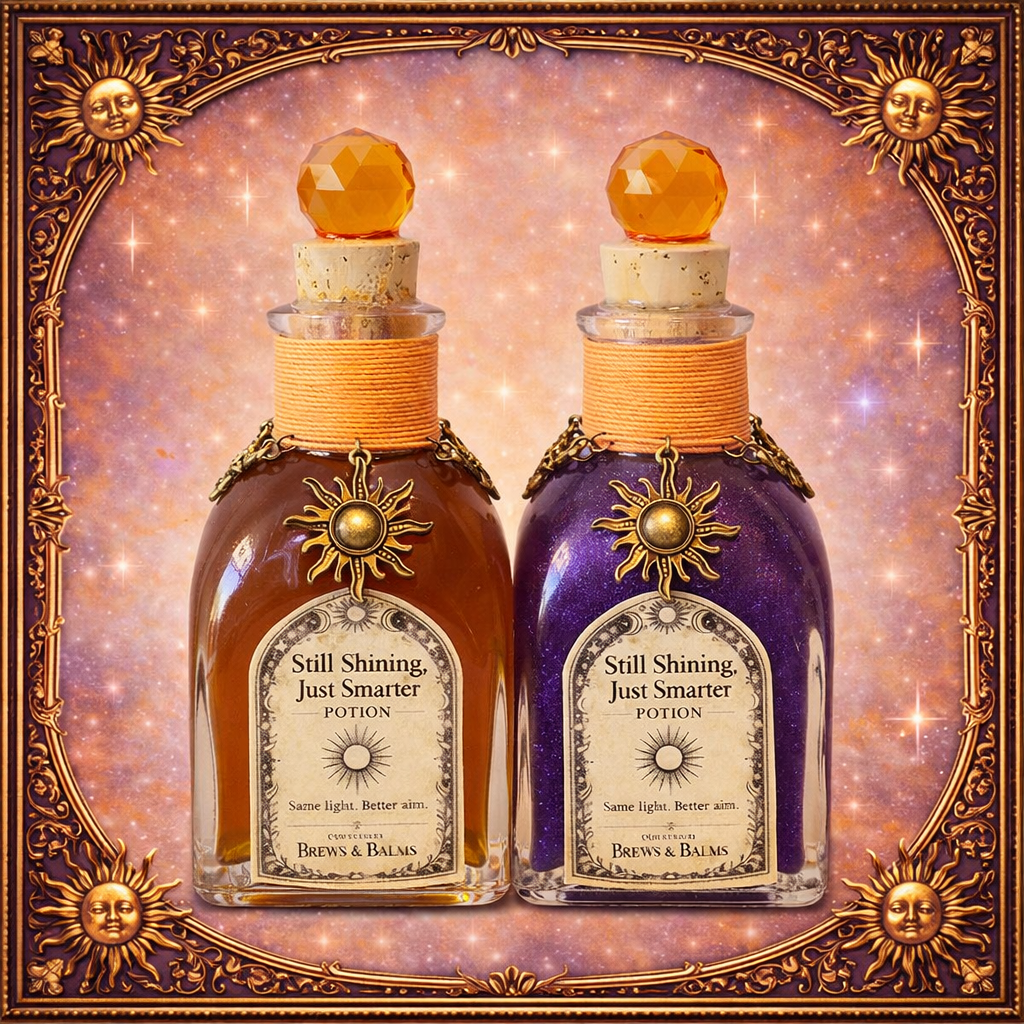 Still Shining, Just Smarter Color-Changing Decorative Glass Potion Prop Orange - Purple