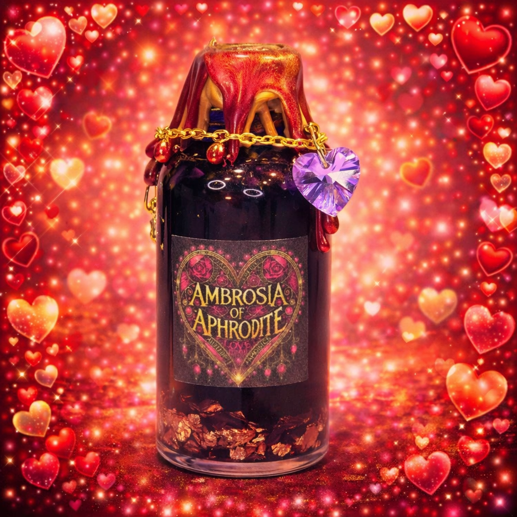 Ambrosia of Aphrodite A Color Changing Potion Bottle Prop Decorative 3.5 " Tall Round