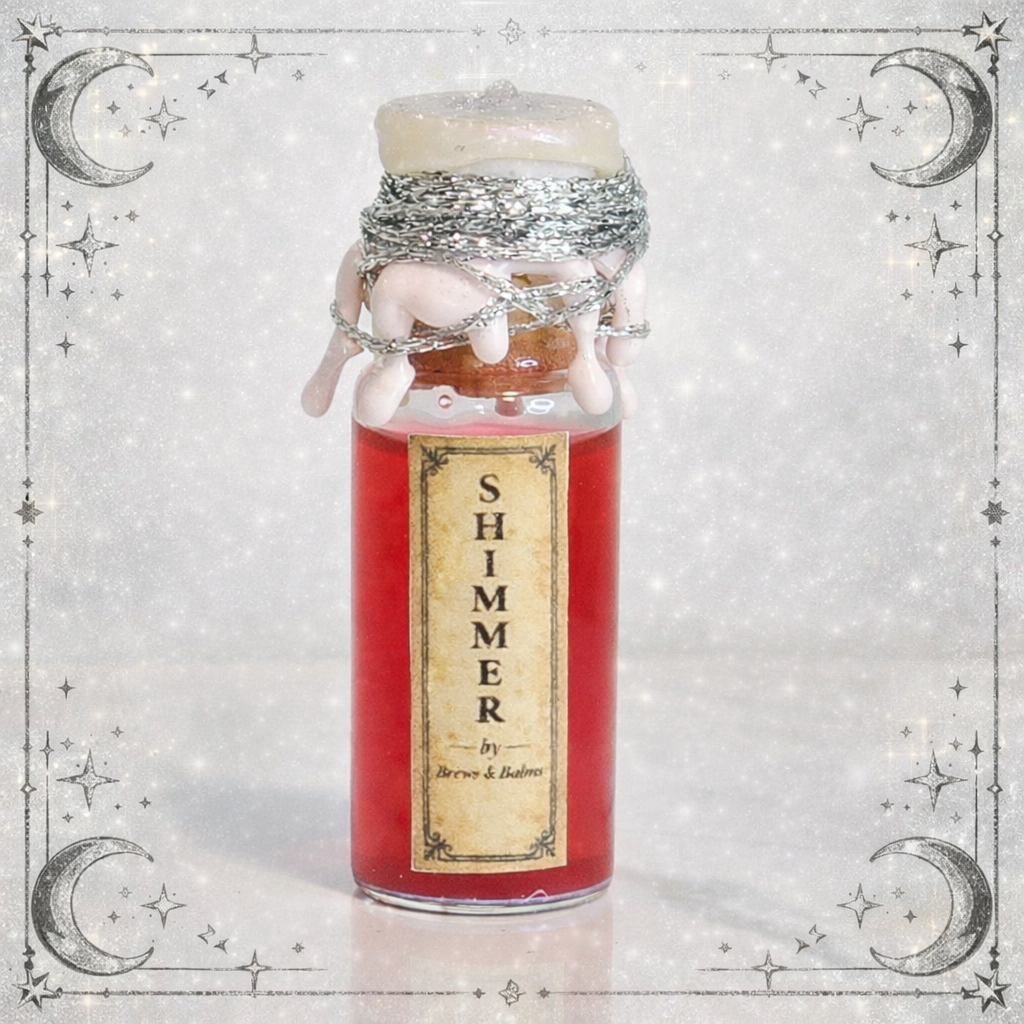Shimmer Red to Pink Color-Changing Decorative Mini Potion Bottle Prop