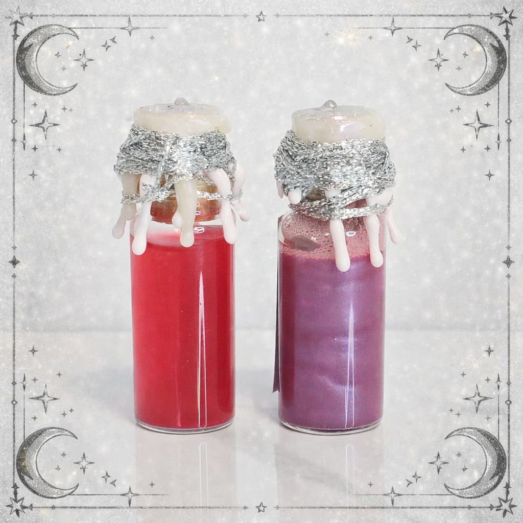 Shimmer Red to Pink Color-Changing Decorative Mini Potion Bottle Prop