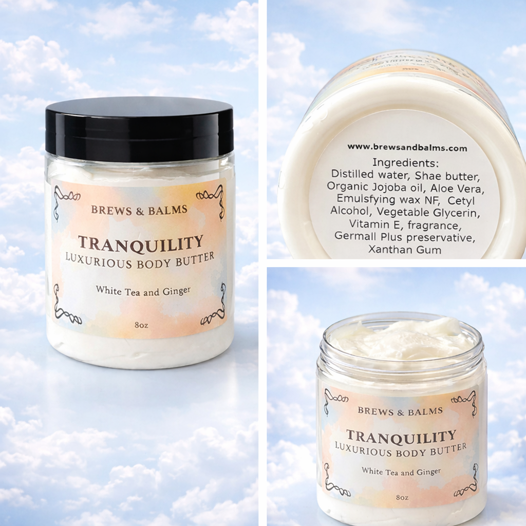 Tranquility Luxurious Body Butter – White Tea & Ginger 8 oz