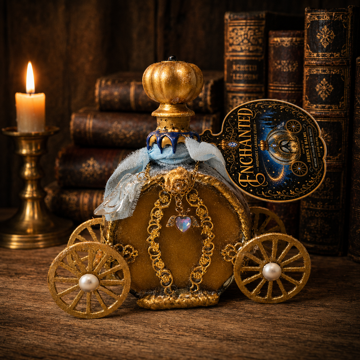Enchanted – Midnight Carriage Elixir Decorative Color-Changing Potion Bottle