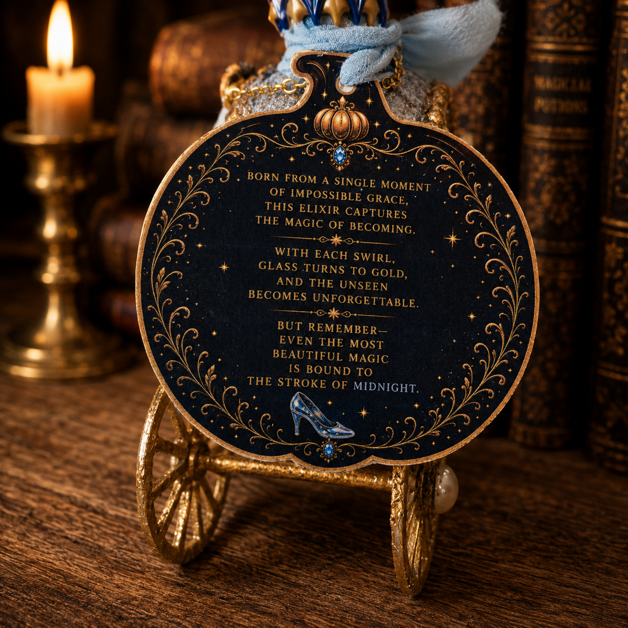 Enchanted – Midnight Carriage Elixir Decorative Color-Changing Potion Bottle
