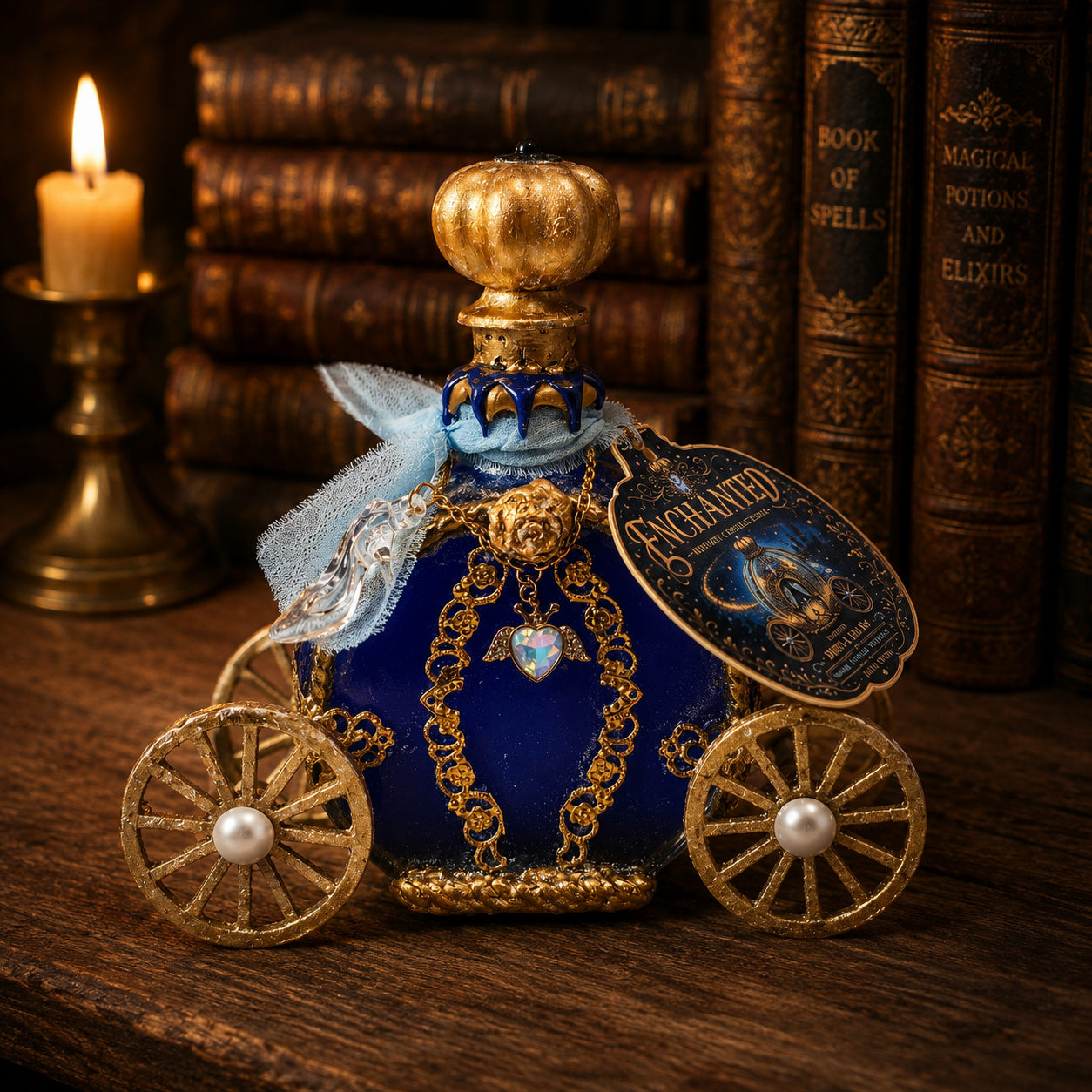 Enchanted – Midnight Carriage Elixir Decorative Color-Changing Potion Bottle