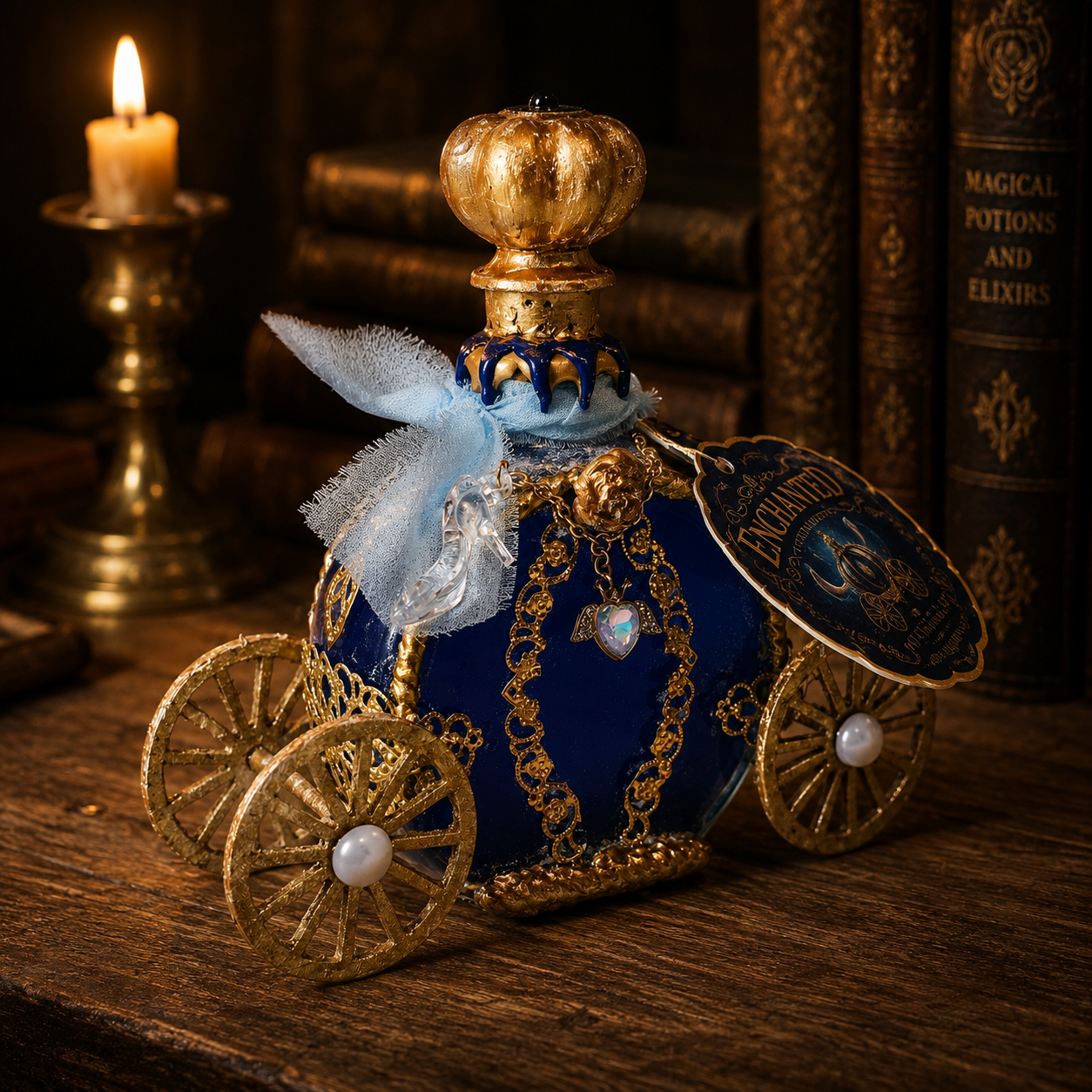 Enchanted – Midnight Carriage Elixir Decorative Color-Changing Potion Bottle