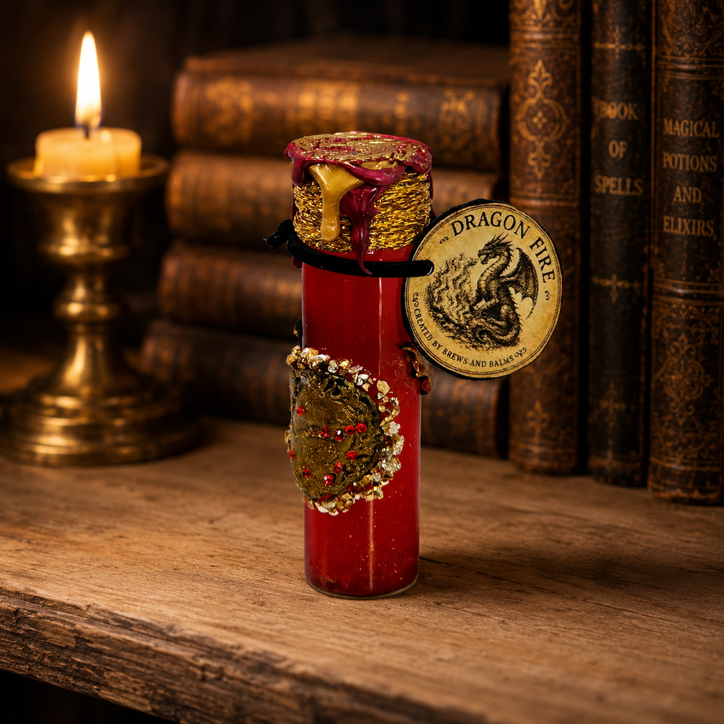 Dragon Fire Decorative Potion Prop | Dragoncore Fantasy Decor