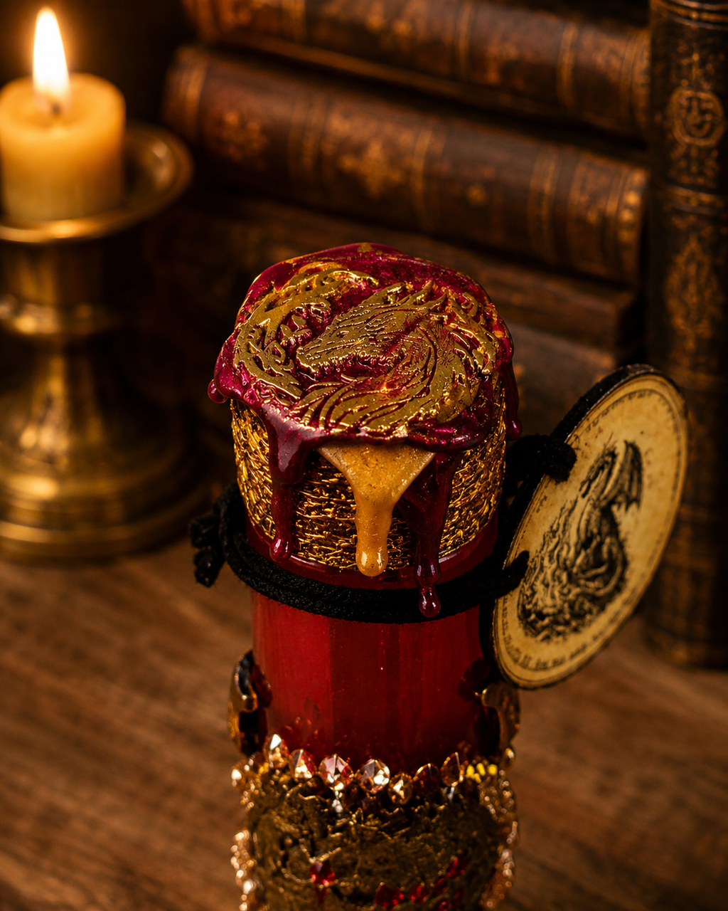 Dragon Fire Decorative Potion Prop | Dragoncore Fantasy Decor