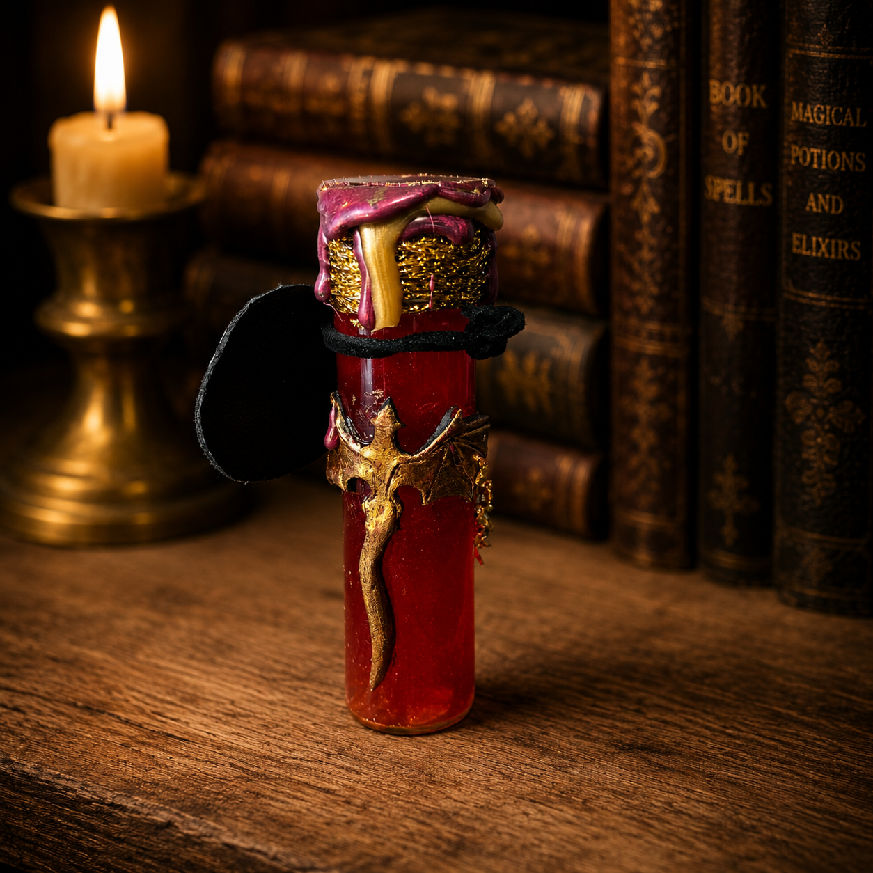 Dragon Fire Decorative Potion Prop | Dragoncore Fantasy Decor