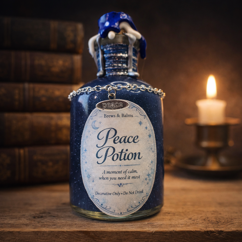 Peace Potion – Color Changing Decorative Bottle - White to Blue