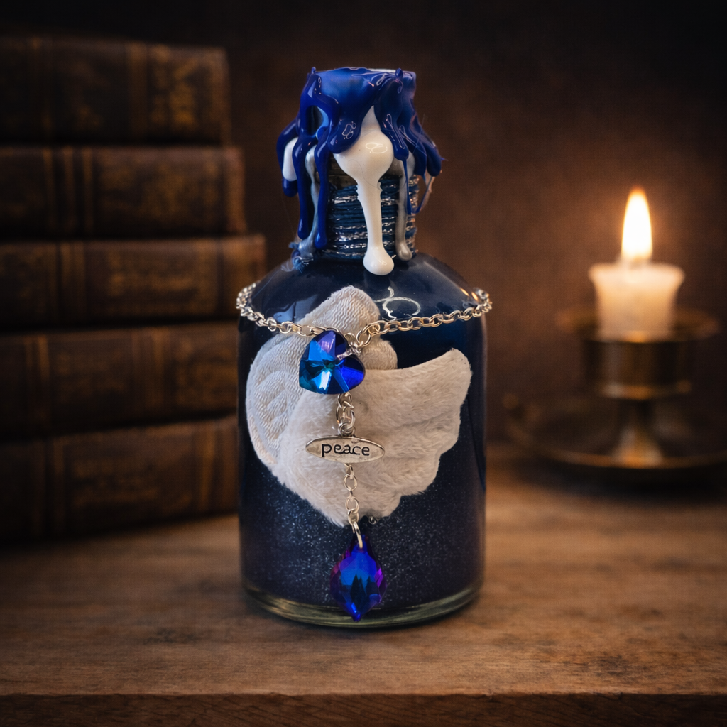 Peace Potion – Color Changing Decorative Bottle - White to Blue