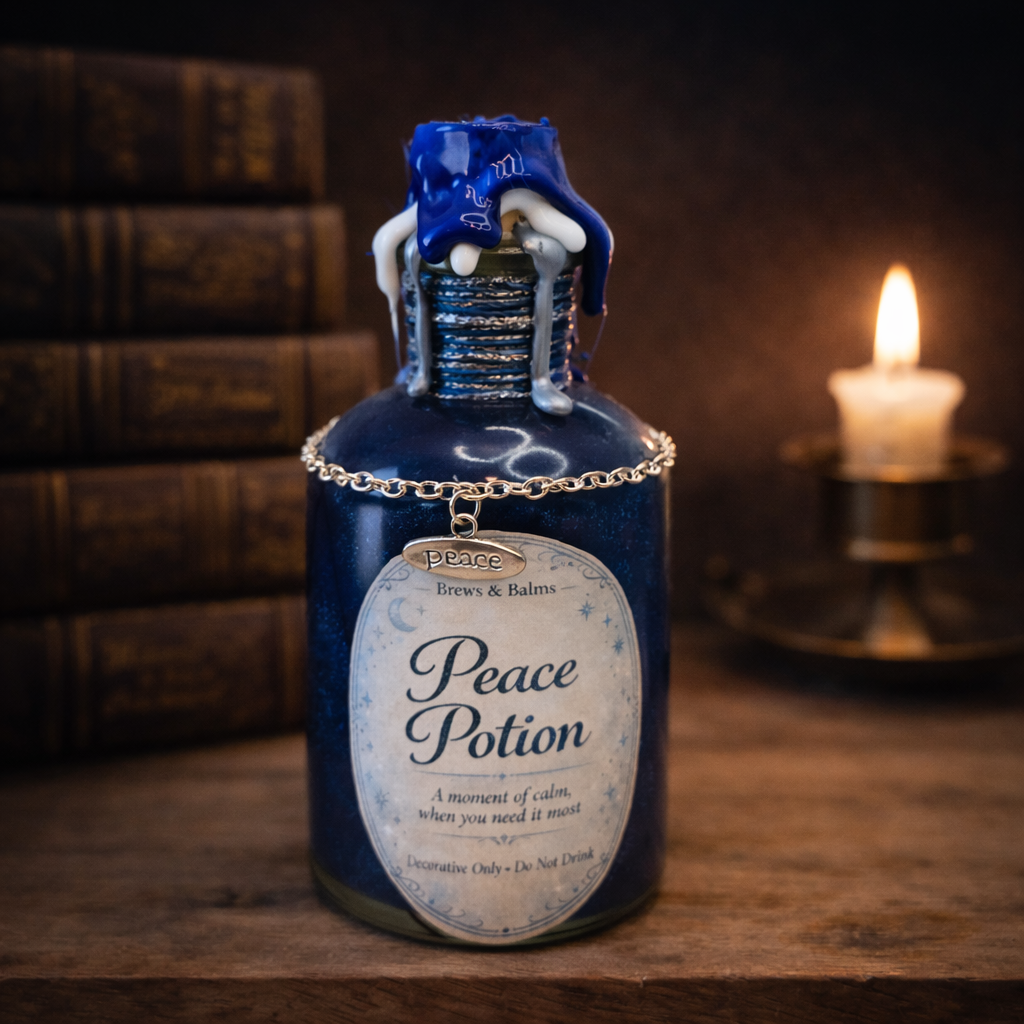 Peace Potion – Color Changing Decorative Bottle - White to Blue