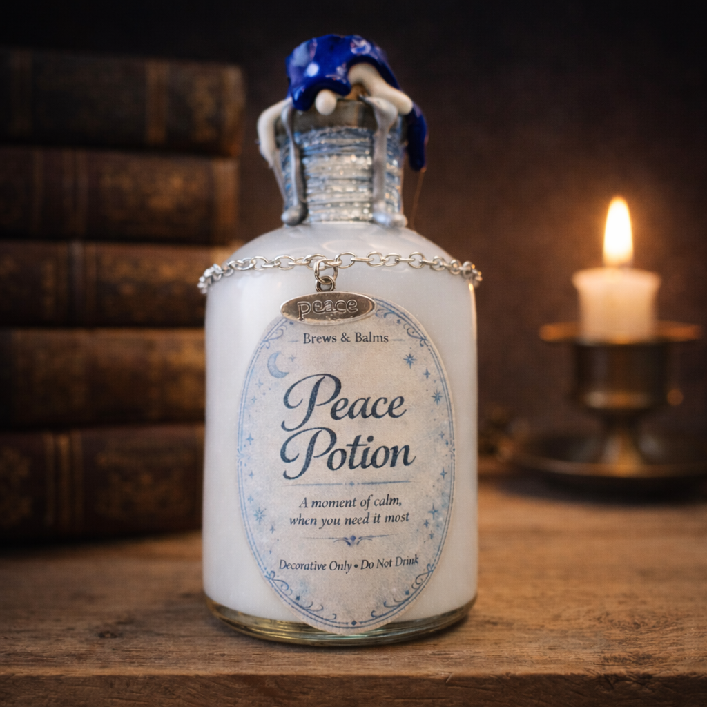 Peace Potion – Color Changing Decorative Bottle - White to Blue