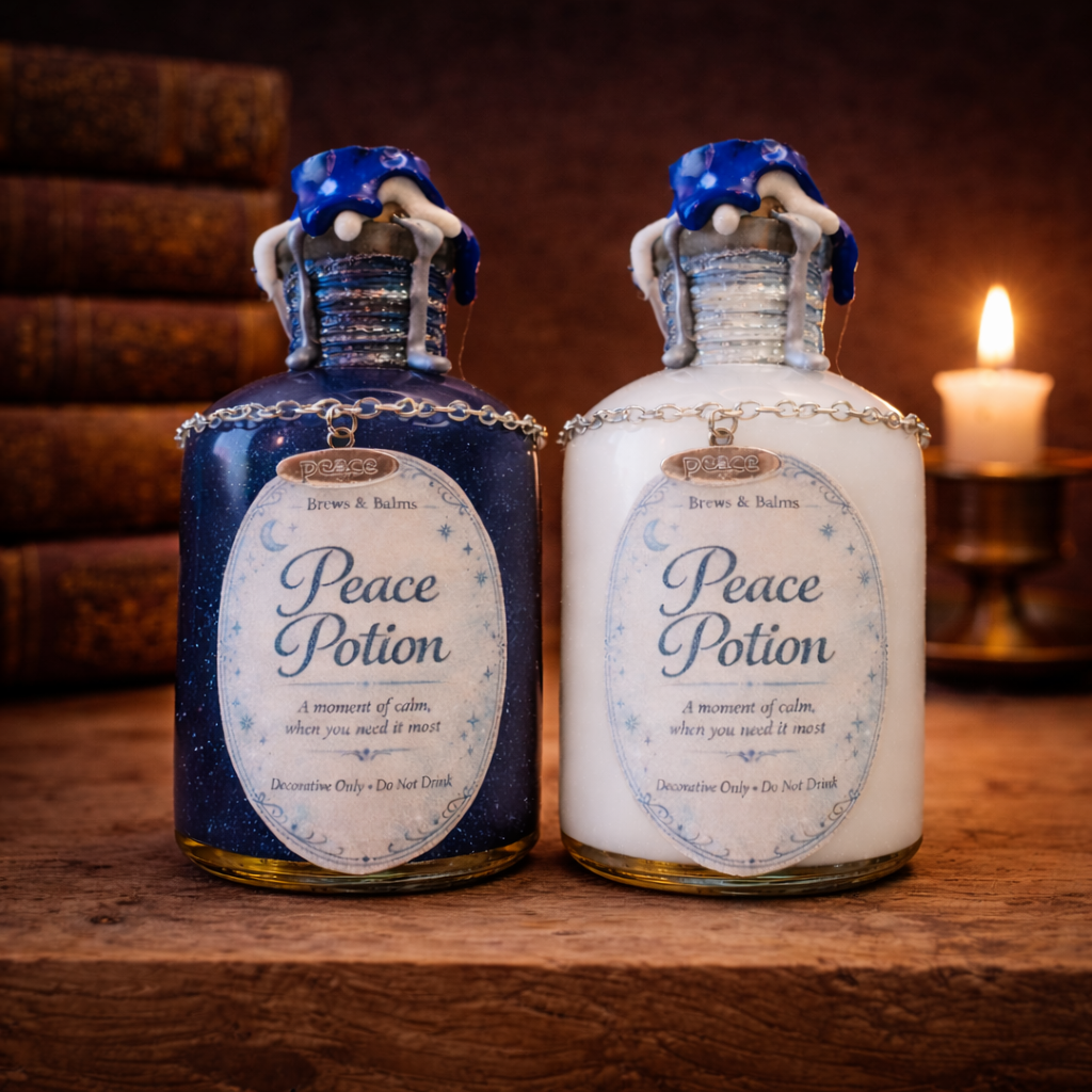 Peace Potion – Color Changing Decorative Bottle - White to Blue
