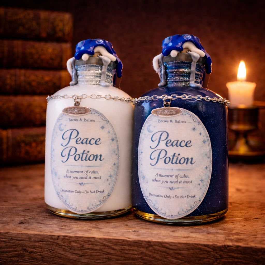 Peace Potion – Color Changing Decorative Bottle - White to Blue