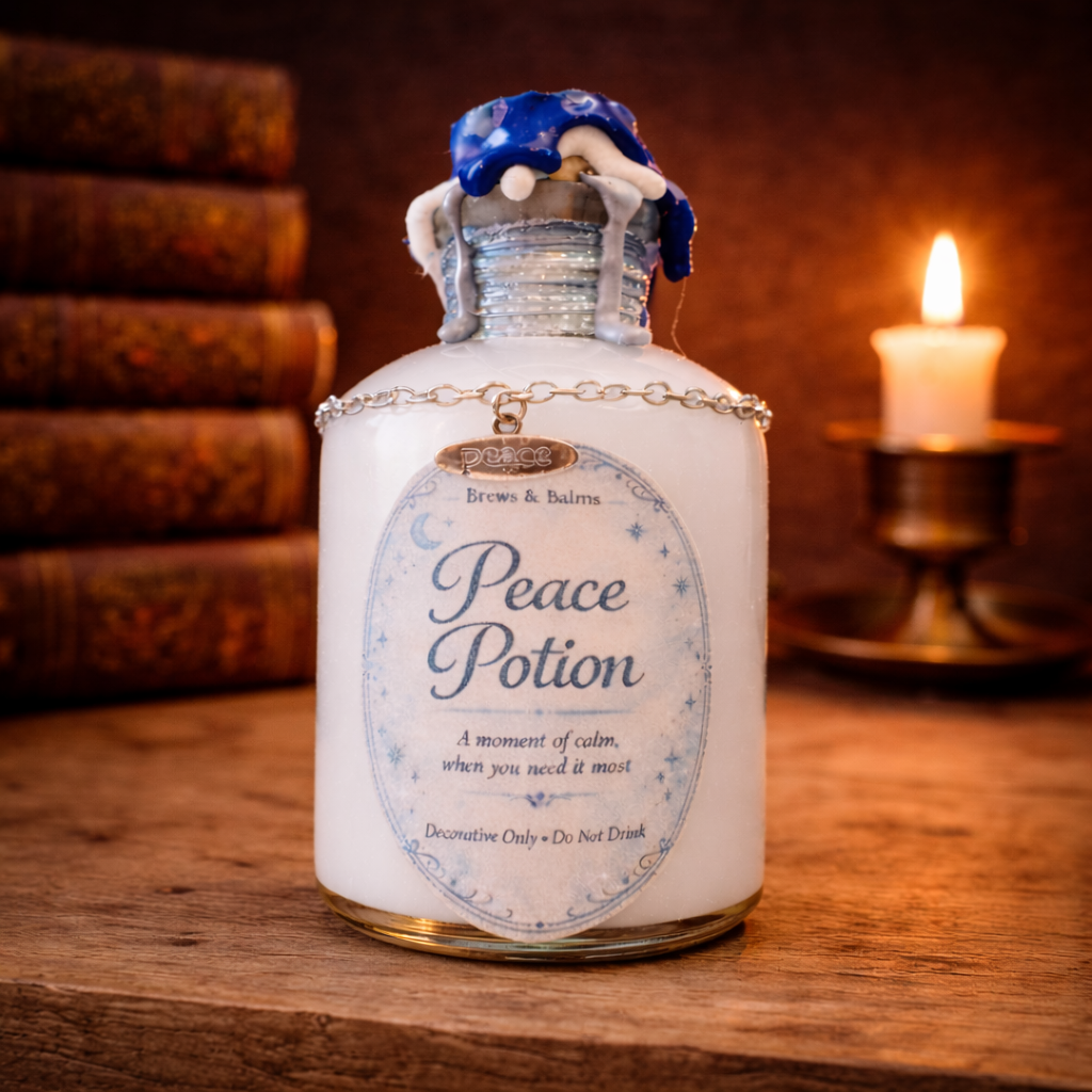 Peace Potion – Color Changing Decorative Bottle - White to Blue