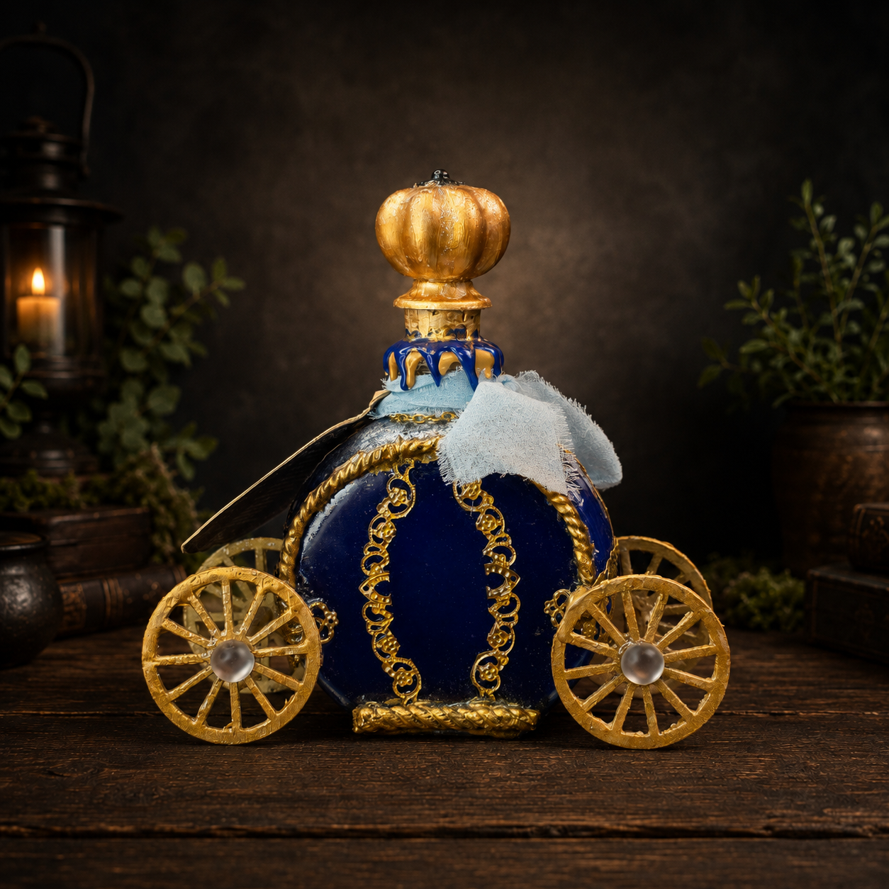 Handmade Enchanted – Midnight Carriage Elixir Decorative Color-Changing Potion Bottle