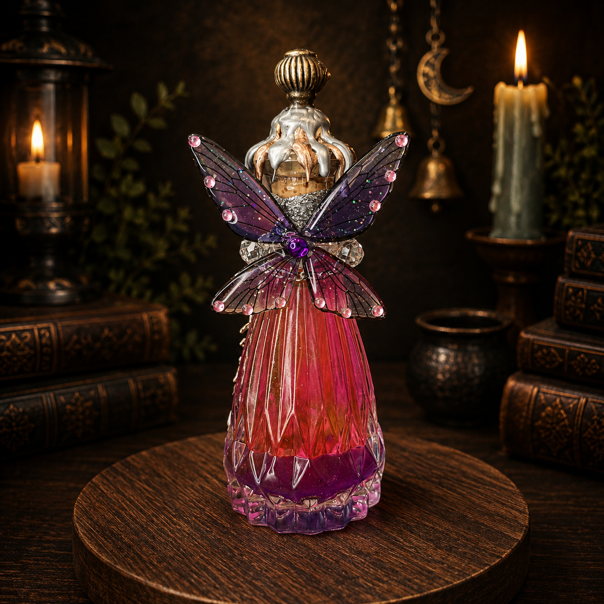 Handmade Fairy Glow Decorative Potion Bottle Prop Color Changing Pink to Purple