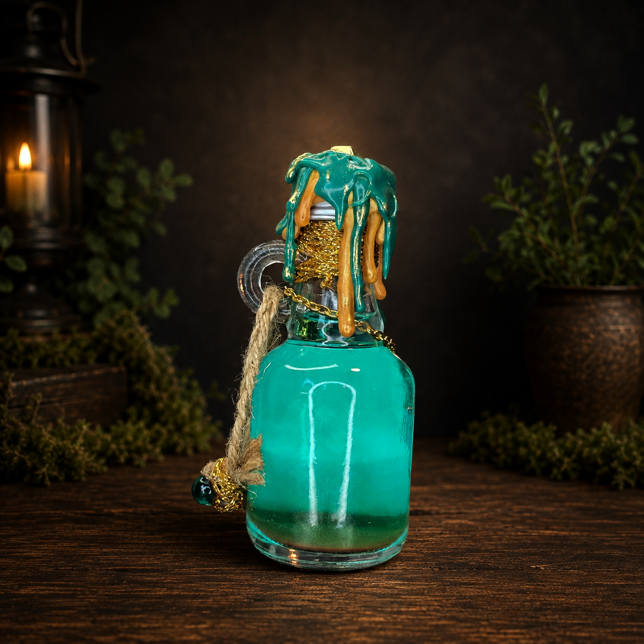 Handmade Fortune In A Bottle Potion Prop A Color Changing decorative bottle