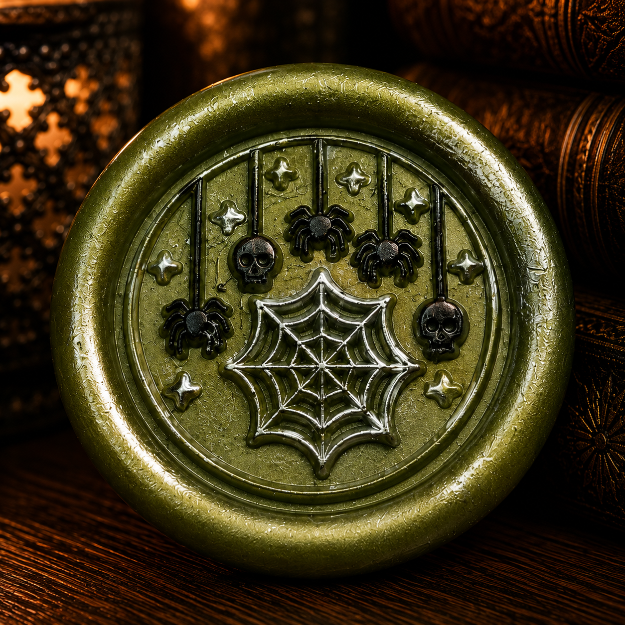 Handmade Halloween Wax Seals Various Styles, Pumpkins, Spiders, Cats, Spooky Scarecrow Wax Seal with Adhesive