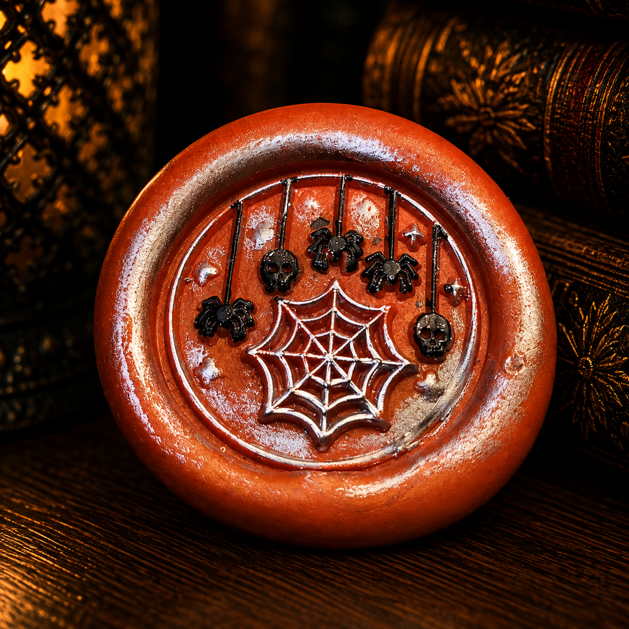 Handmade Halloween Wax Seals Various Styles, Pumpkins, Spiders, Cats, Spooky Scarecrow Wax Seal with Adhesive