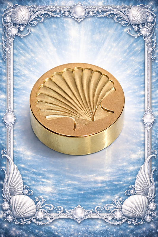 Scallop Shell Wax Seal Stamp — 0.98 Inch, for sealing letters, gifts and more