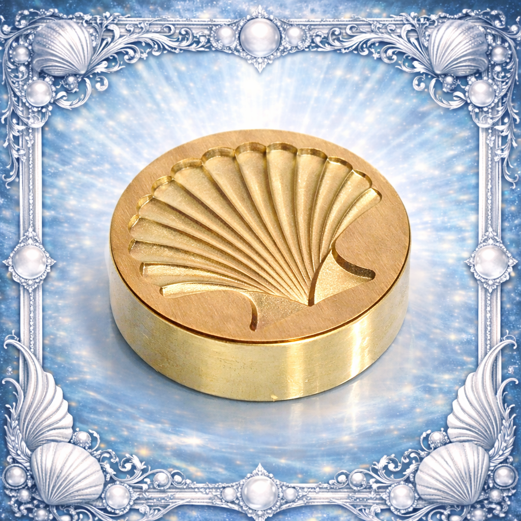 Scallop Shell Wax Seal Stamp — 0.98 Inch, for sealing letters, gifts and more