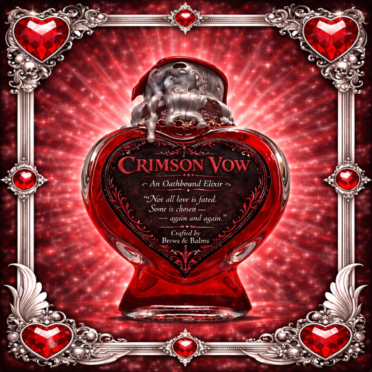 Crimson Vow An Oathbound Elixir Decorative Potion Prop 3.5” tall × 2.5” wide