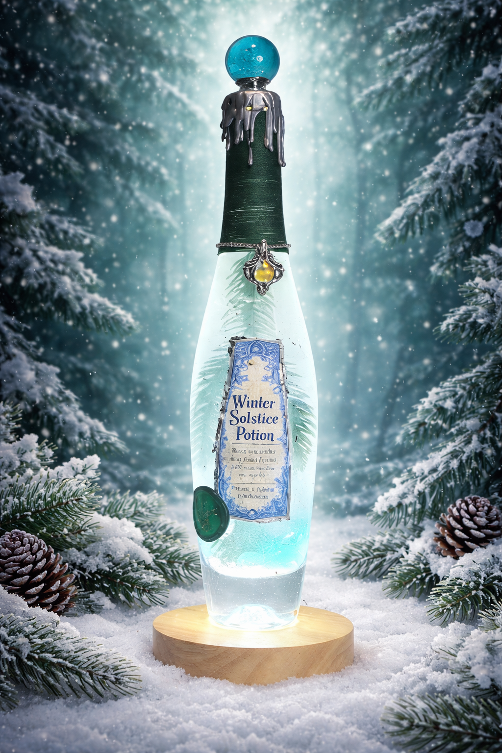 Winter Solstice Decorative Potion Prop, Includes  Base Light