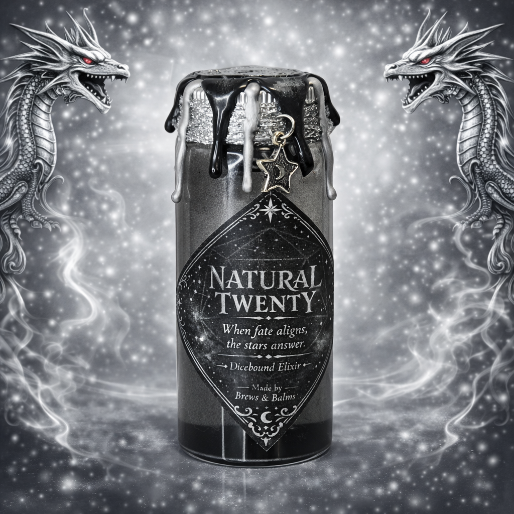 Natural 20 Dice D20 Potion Prop A Color Changing decorative bottle prop 3.5 "