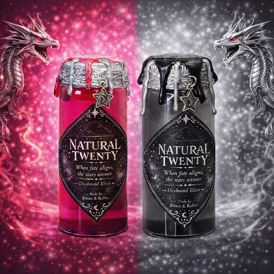 Natural 20 Dice D20 Potion Prop A Color Changing decorative bottle prop 3.5 "