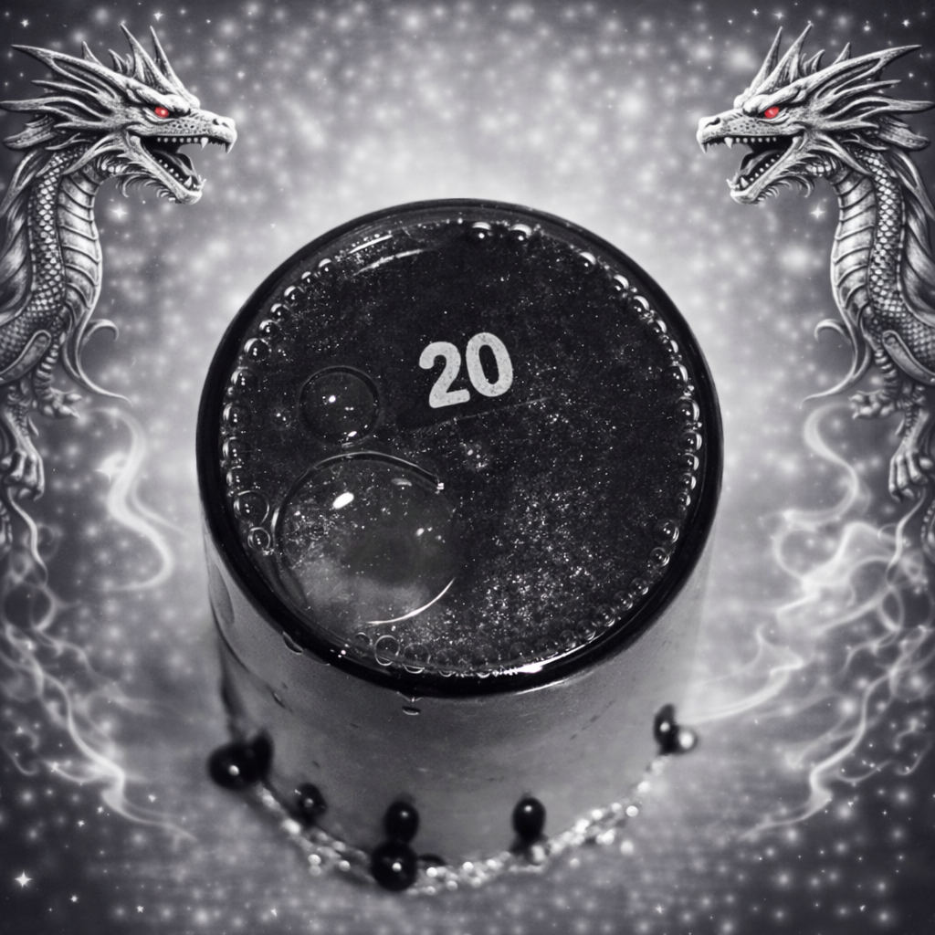 Natural 20 Dice D20 Potion Prop A Color Changing decorative bottle prop 3.5 "