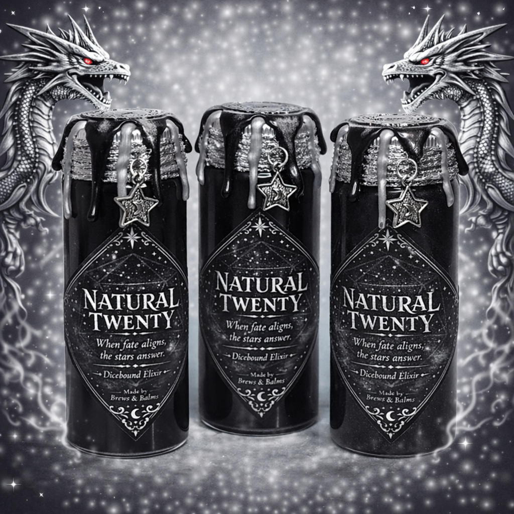 Natural 20 Dice D20 Potion Prop A Color Changing decorative bottle prop 3.5 "