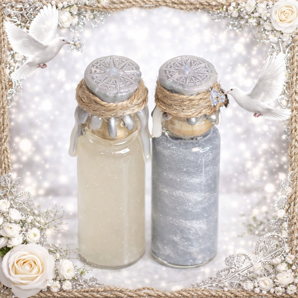 Halo Clear to Silver Color-Changing Decorative Mini Potion Bottle Prop