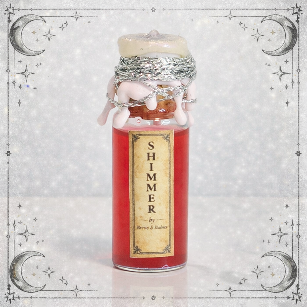 Shimmer Red to Pink Color-Changing Decorative Mini Potion Bottle Prop