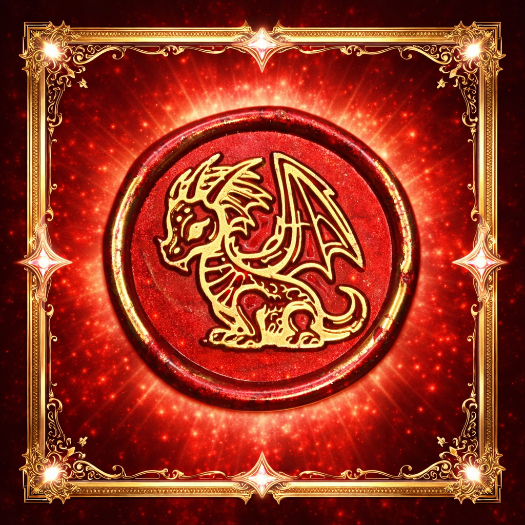 Cute Dragon Envelope Wax Seals – Peel & Stick • Multiple Colors