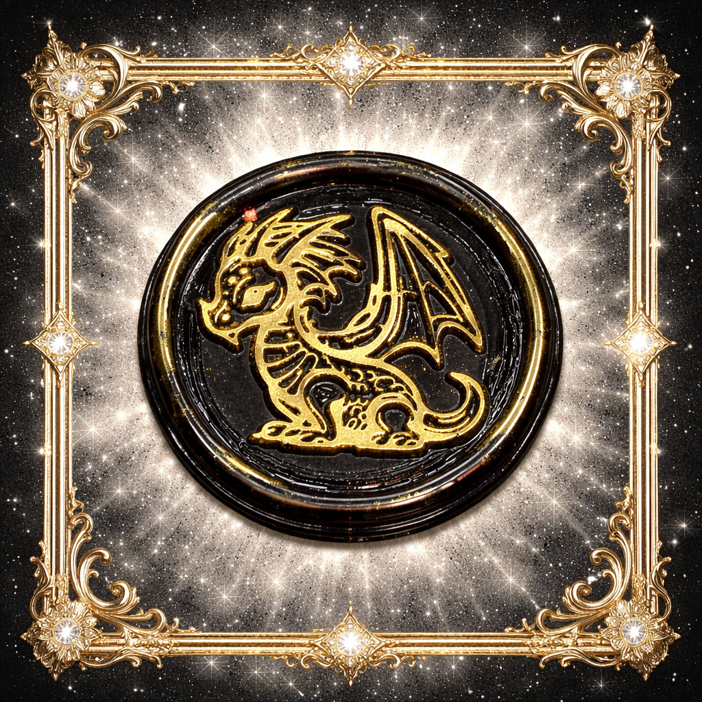 Cute Dragon Envelope Wax Seals – Peel & Stick • Multiple Colors