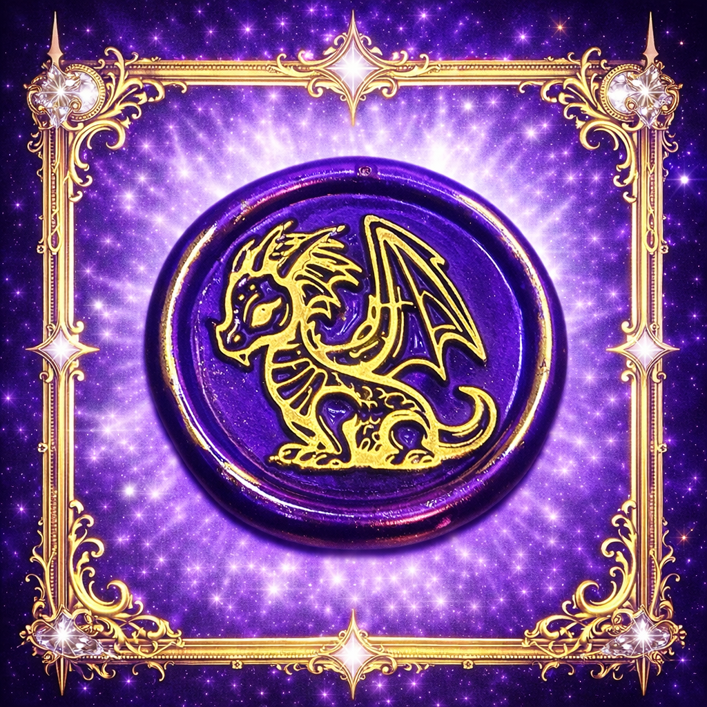 Cute Dragon Envelope Wax Seals – Peel & Stick • Multiple Colors