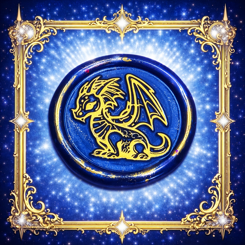 Cute Dragon Envelope Wax Seals – Peel & Stick • Multiple Colors