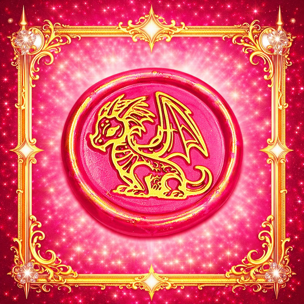 Cute Dragon Envelope Wax Seals – Peel & Stick • Multiple Colors