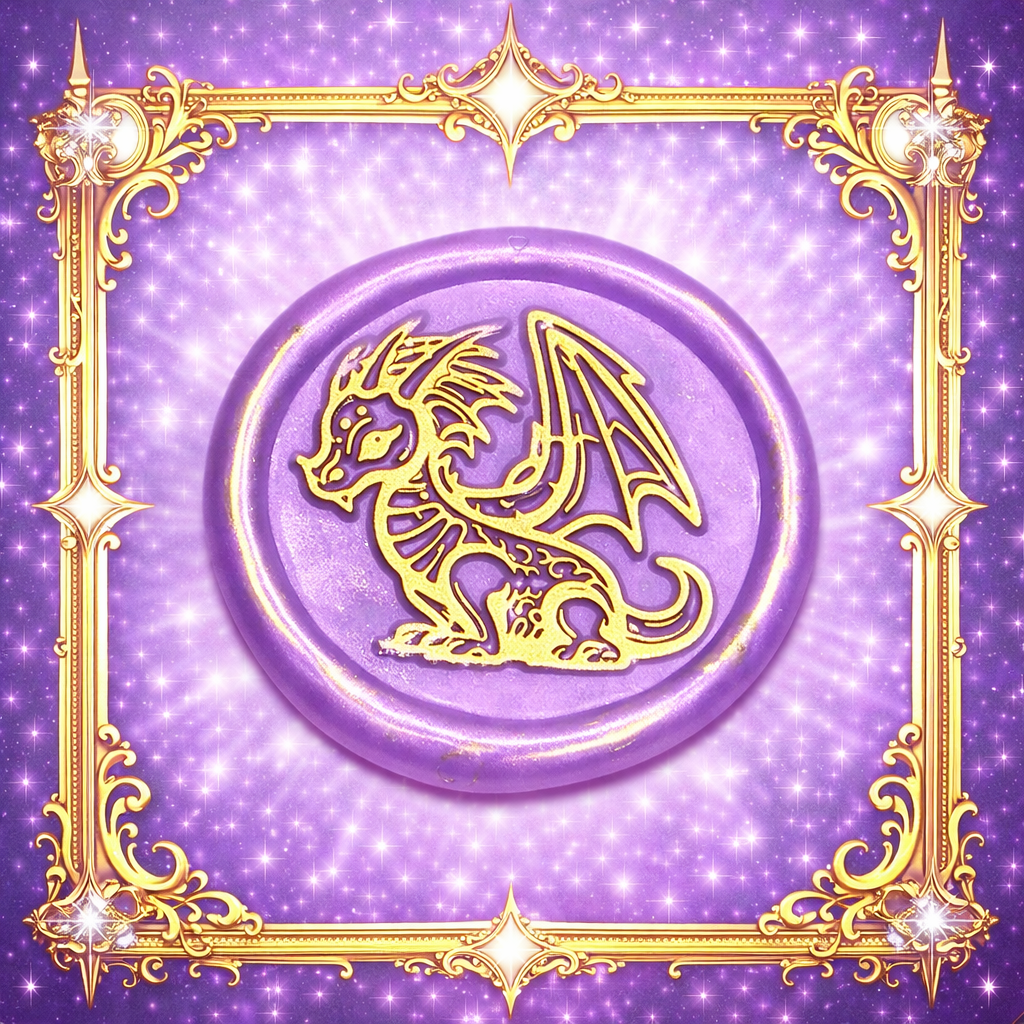 Cute Dragon Envelope Wax Seals – Peel & Stick • Multiple Colors