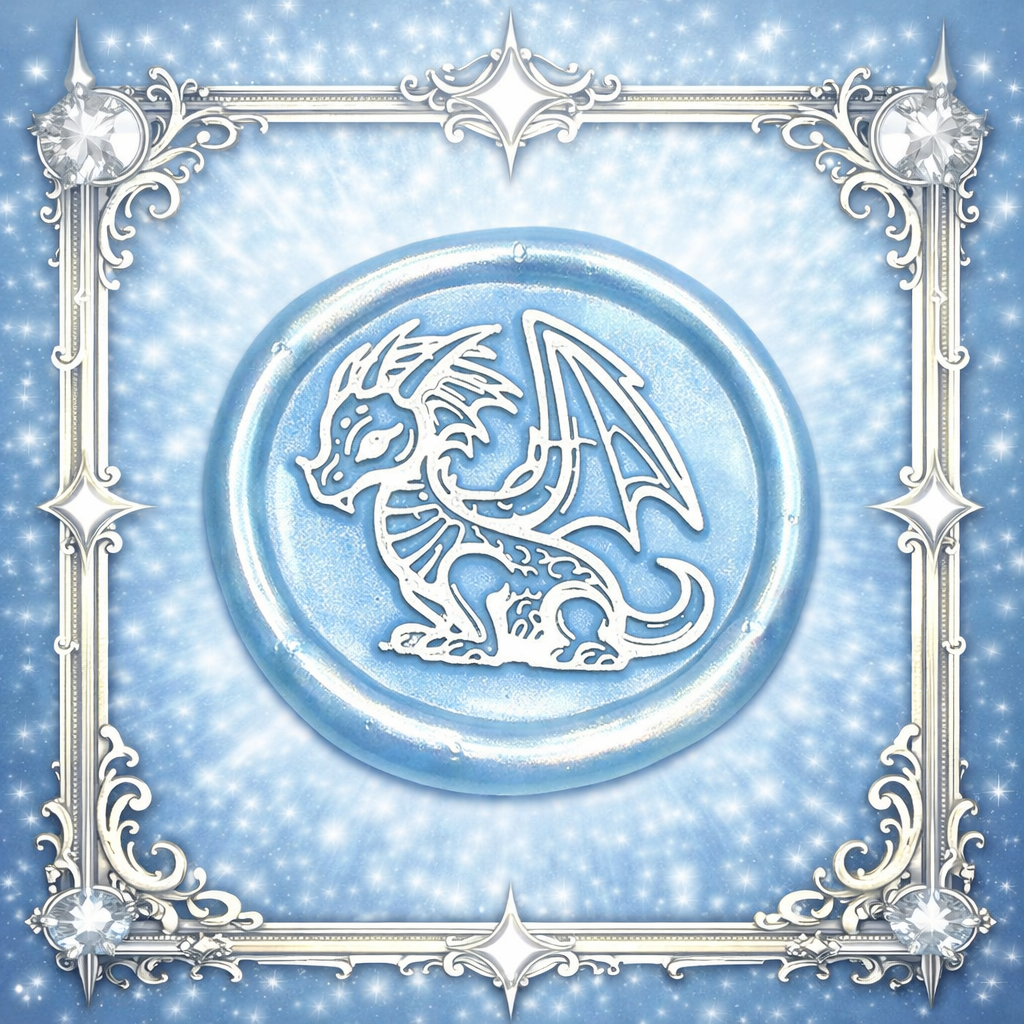 Cute Dragon Envelope Wax Seals – Peel & Stick • Multiple Colors