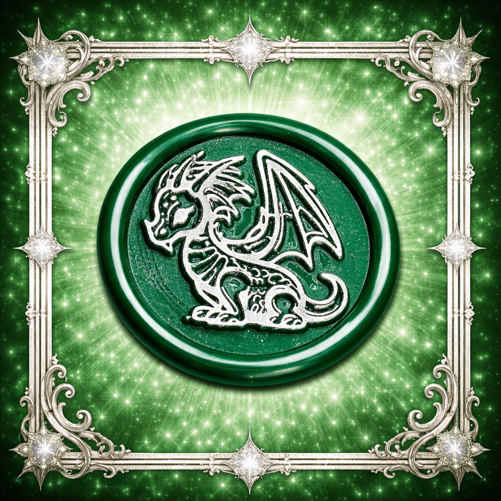 Cute Dragon Envelope Wax Seals – Peel & Stick • Multiple Colors